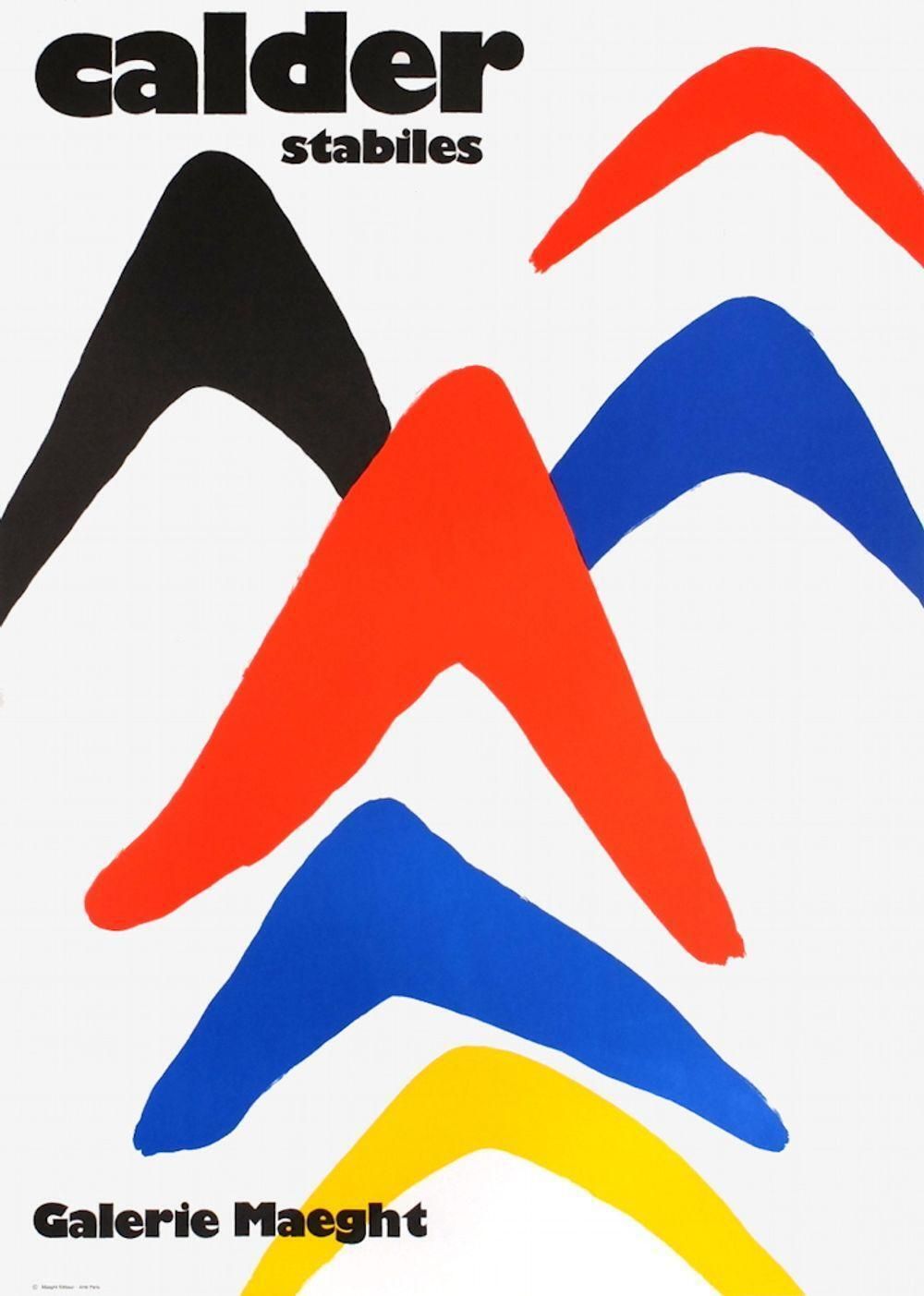 1971 Alexander Calder Galerie Maeght Poster photo furniture