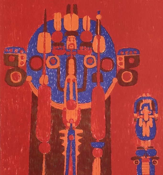 1970s Pierre Courtin, Conjonction Des Sexes, Lithograph photo furniture