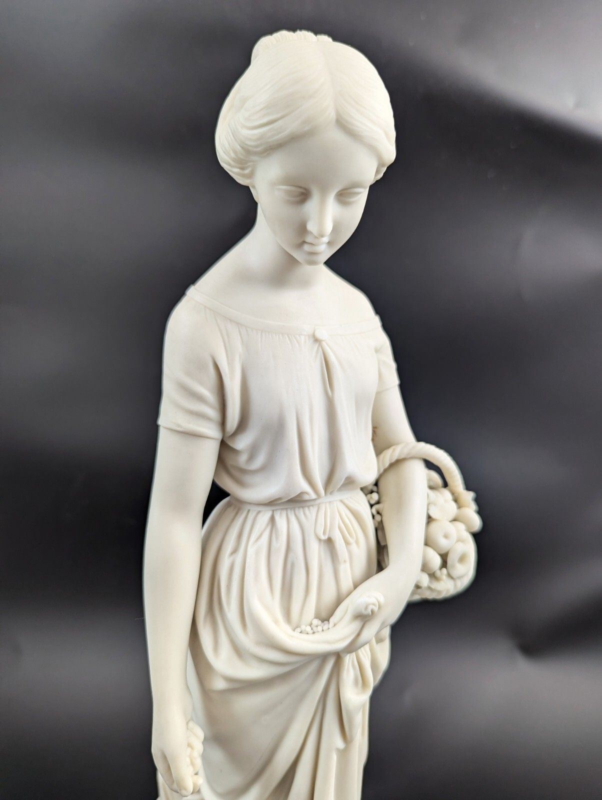 Copeland Parian Porcelain Figurine Of Virginia, C. 1848 photo vintage