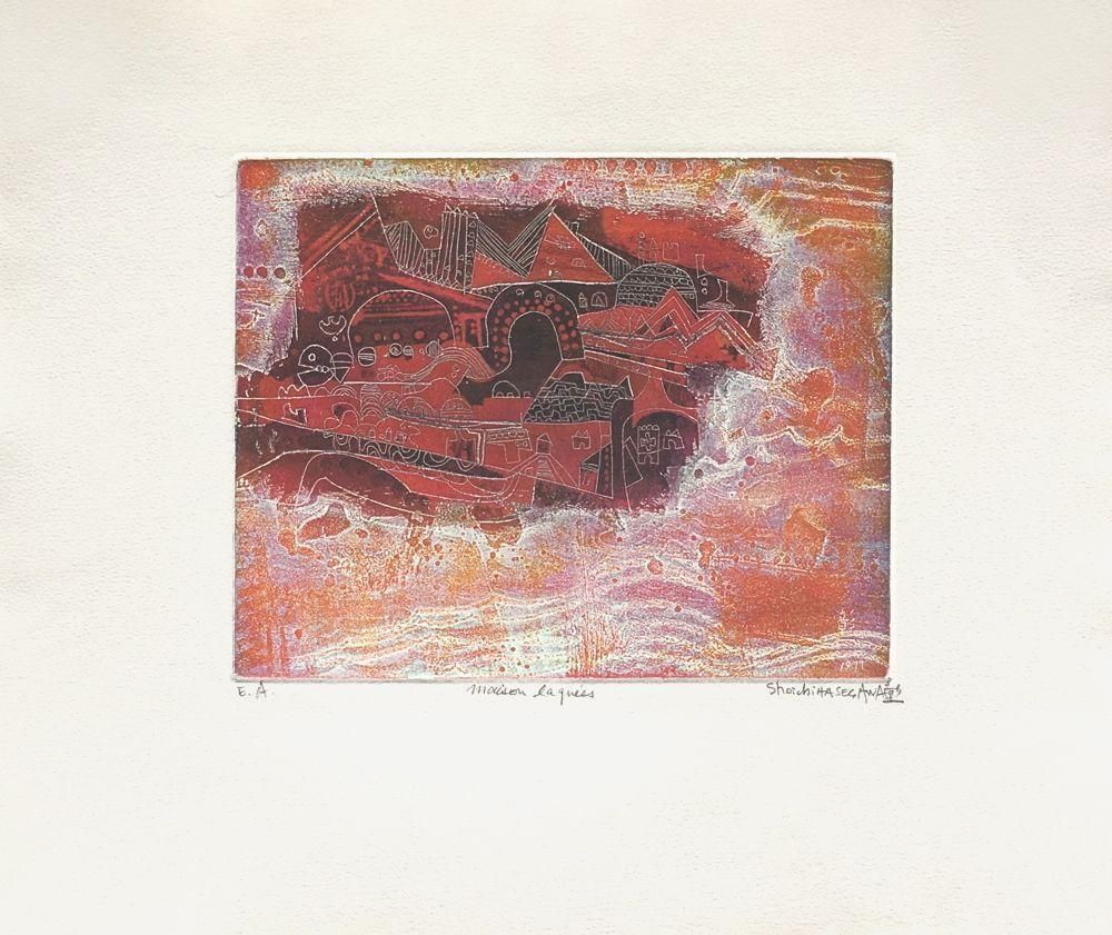 1977 Shoichi Hasegawa Maison Laquée Etching photo furniture