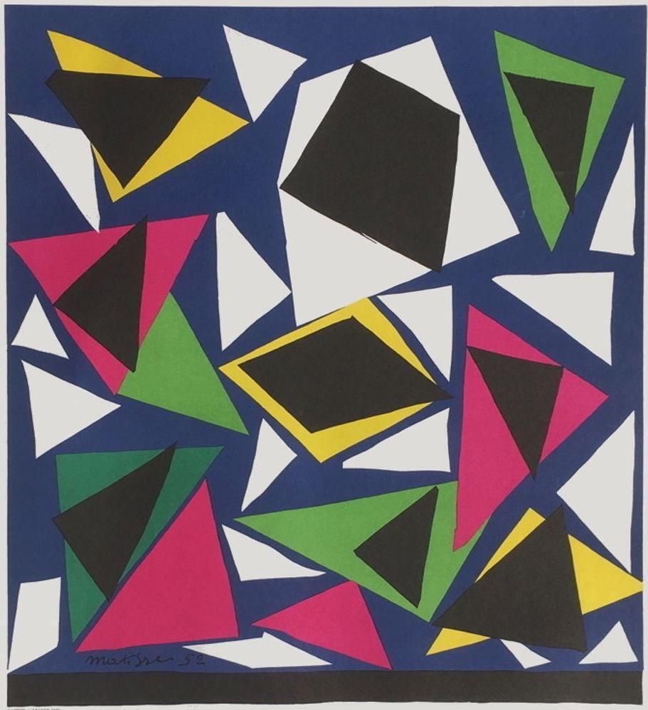 1980s After Henri Matisse L'atelier Mourlot Lithograph Poster photo furniture