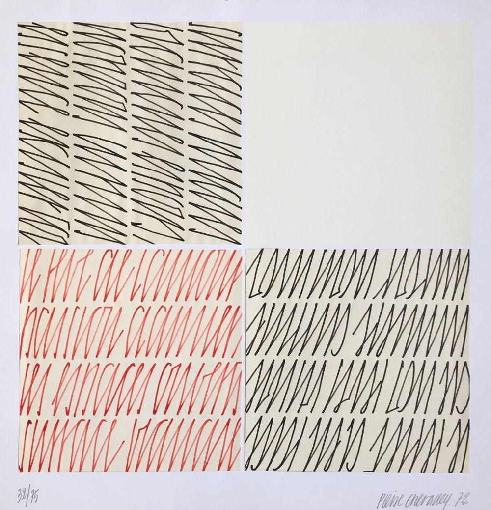 1972 Pierre Chevalley Ecriture Automatique Screen Print