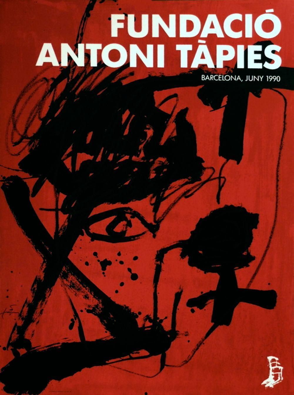 1990 Antoni Tapiès Fundacio Antoni Tapiès Lithograph Poster photo furniture
