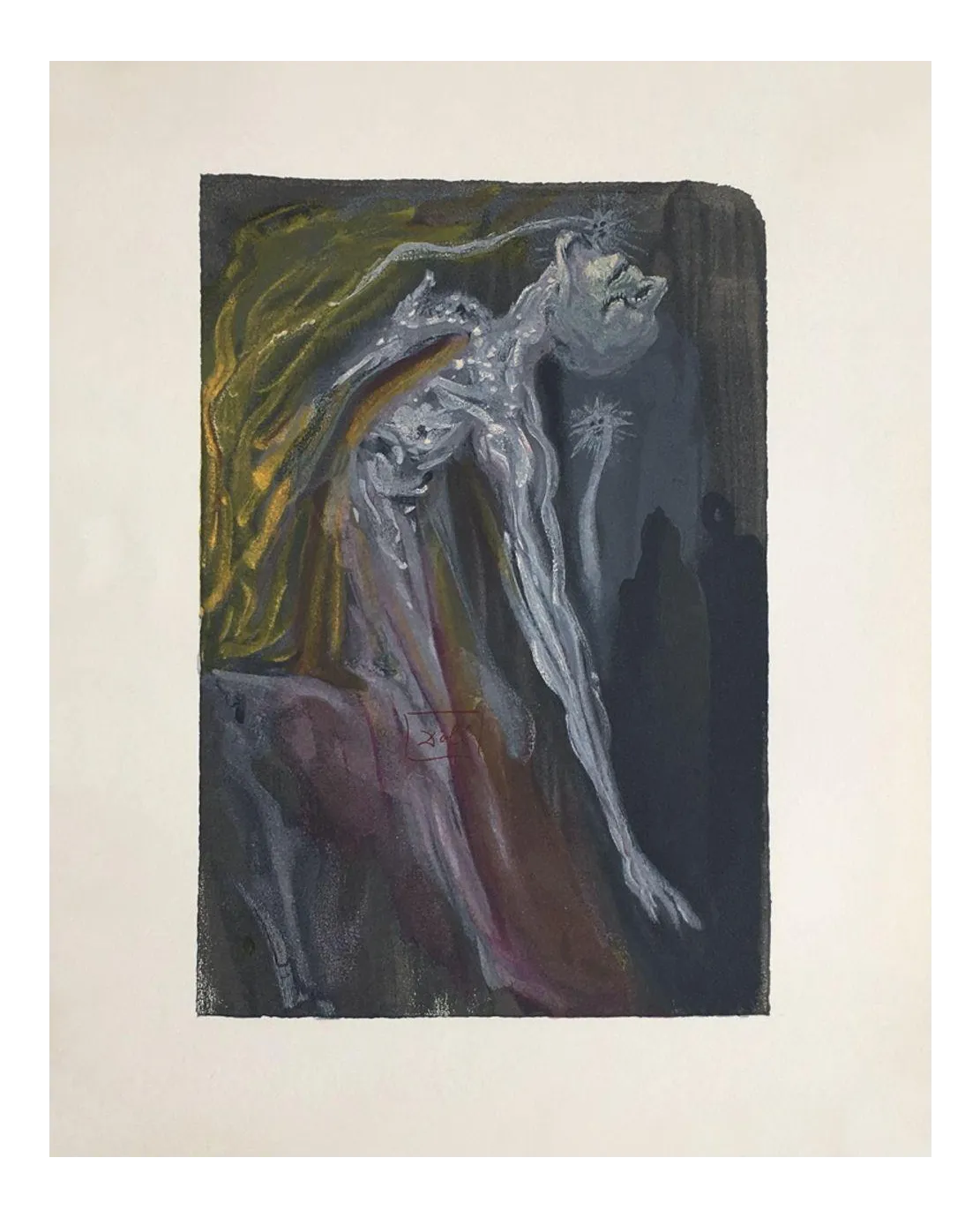 1960 Salvador Dali The Divine Comedy Les Erynnies Woodcut