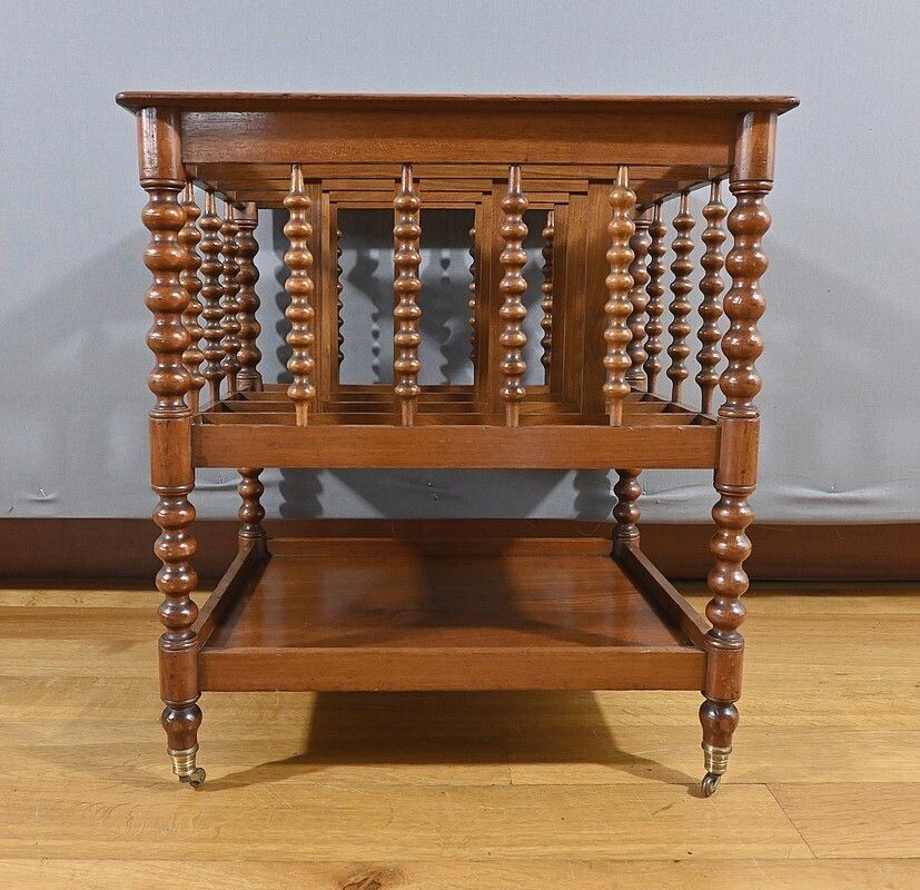 photo furniture Mahogany Magazine Rack, Napoleon III Period – Mid 19th Century