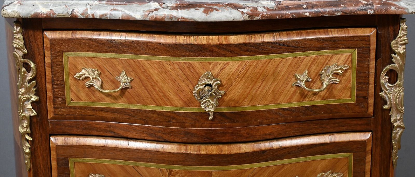 Small Marquetry Dresser, Louis XV Louis XVI Transition Style Early 20th photo buy