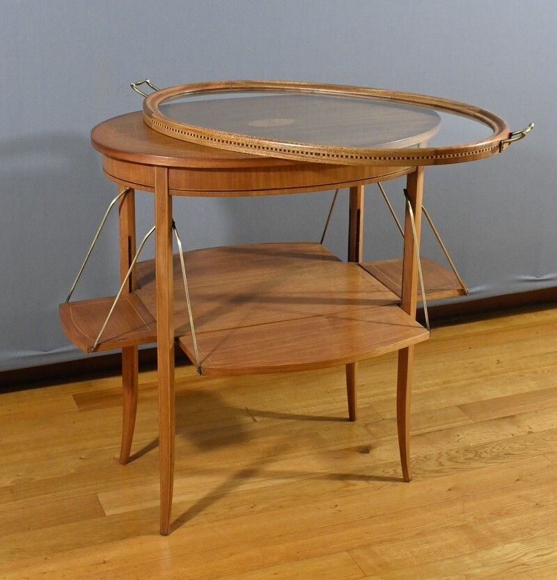 Blond Mahogany Tea Table, Art Deco   1920 photo 910.0