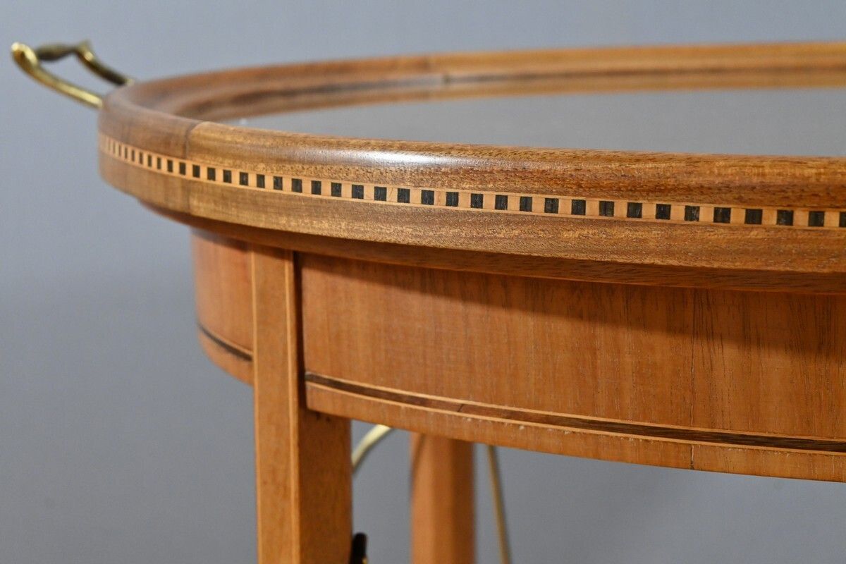 photo buy Blond Mahogany Tea Table, Art Deco   1920