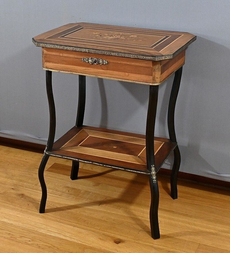 Work Table In Marquetry, Napoleon III Style   End Xixth