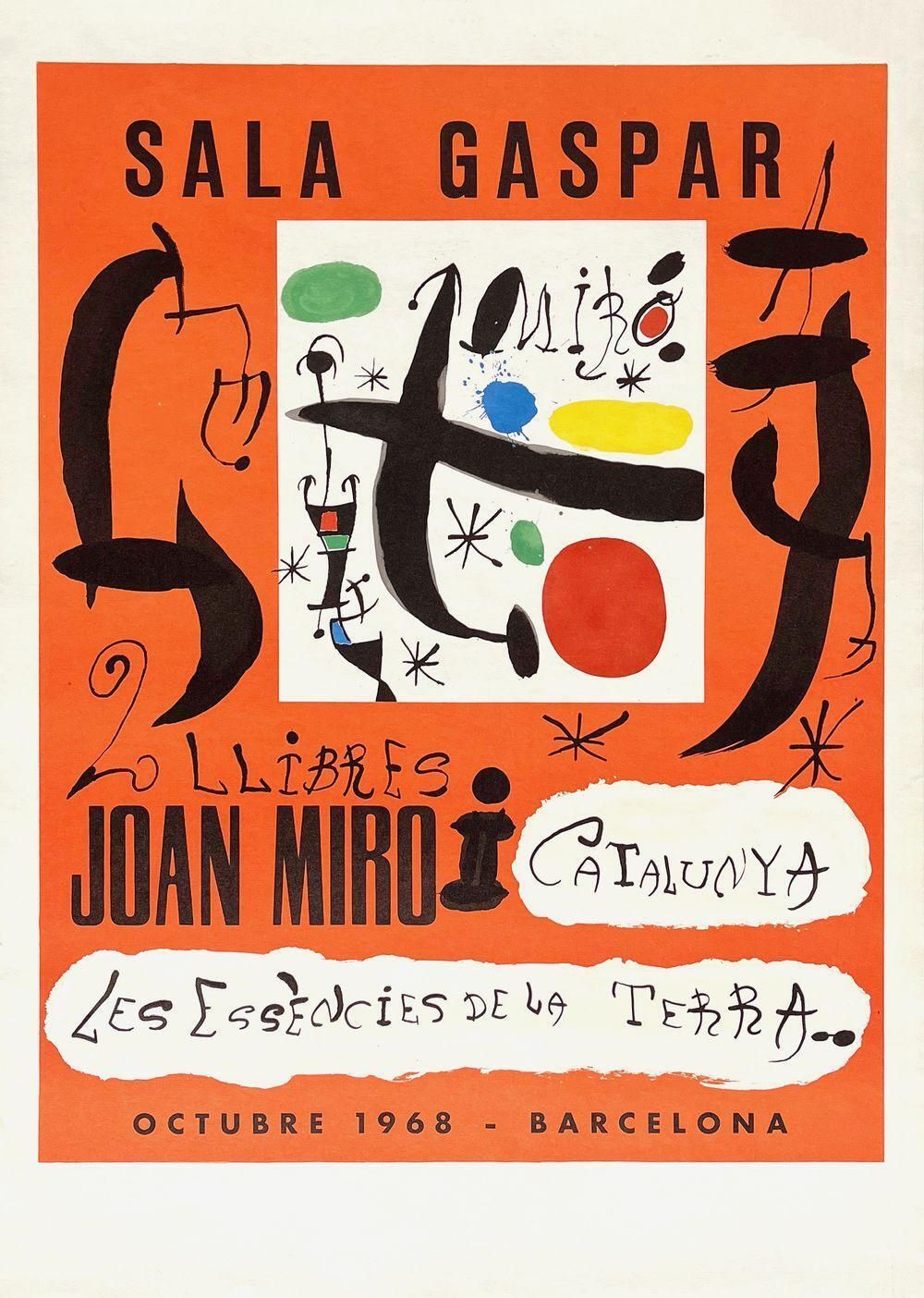 1968 Joan Miro Sala Gaspar   Les Essències De La Terra Lithograph Poster photo furniture