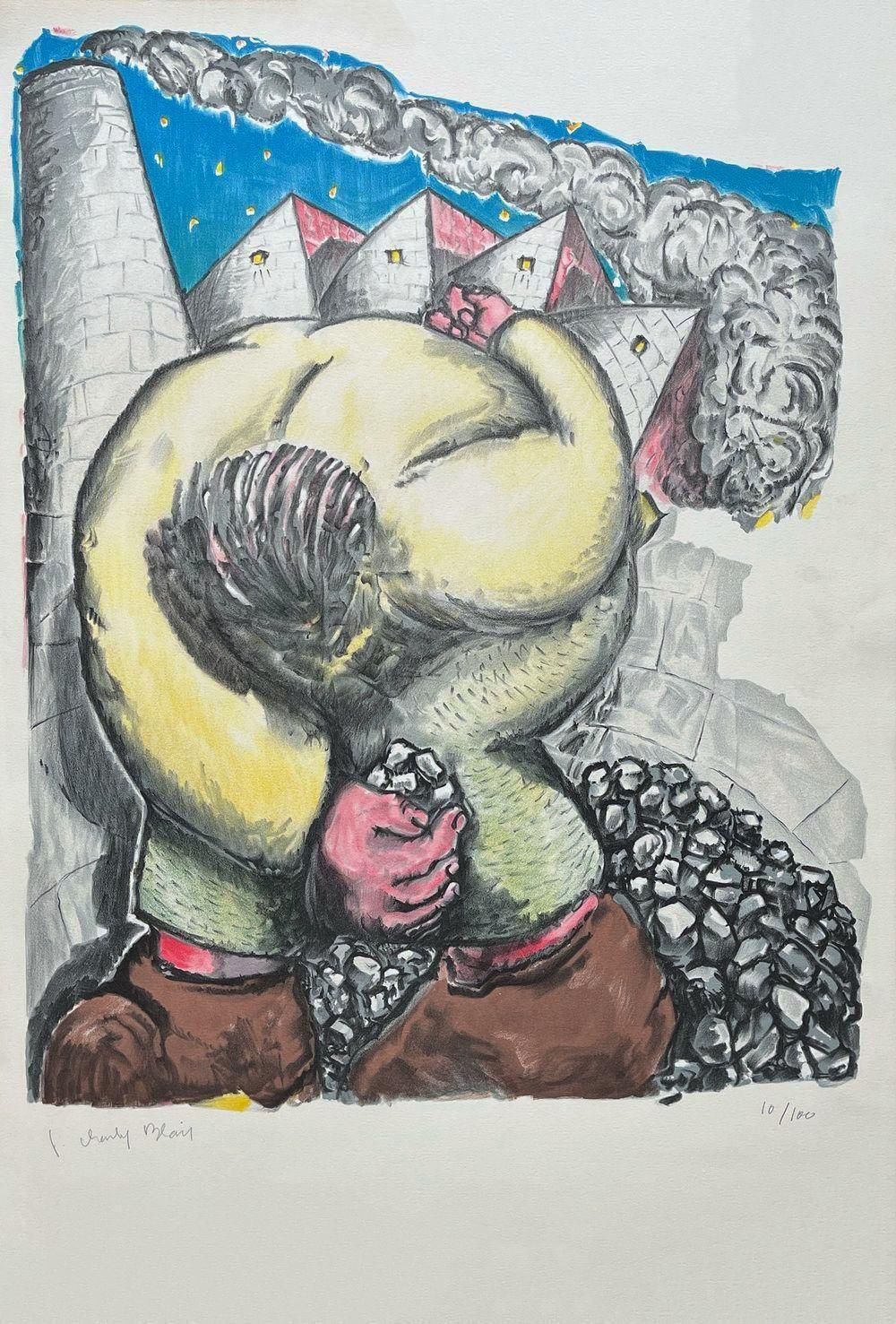 1986 Jean Charles Blais The Factory Lithograph photo for sale