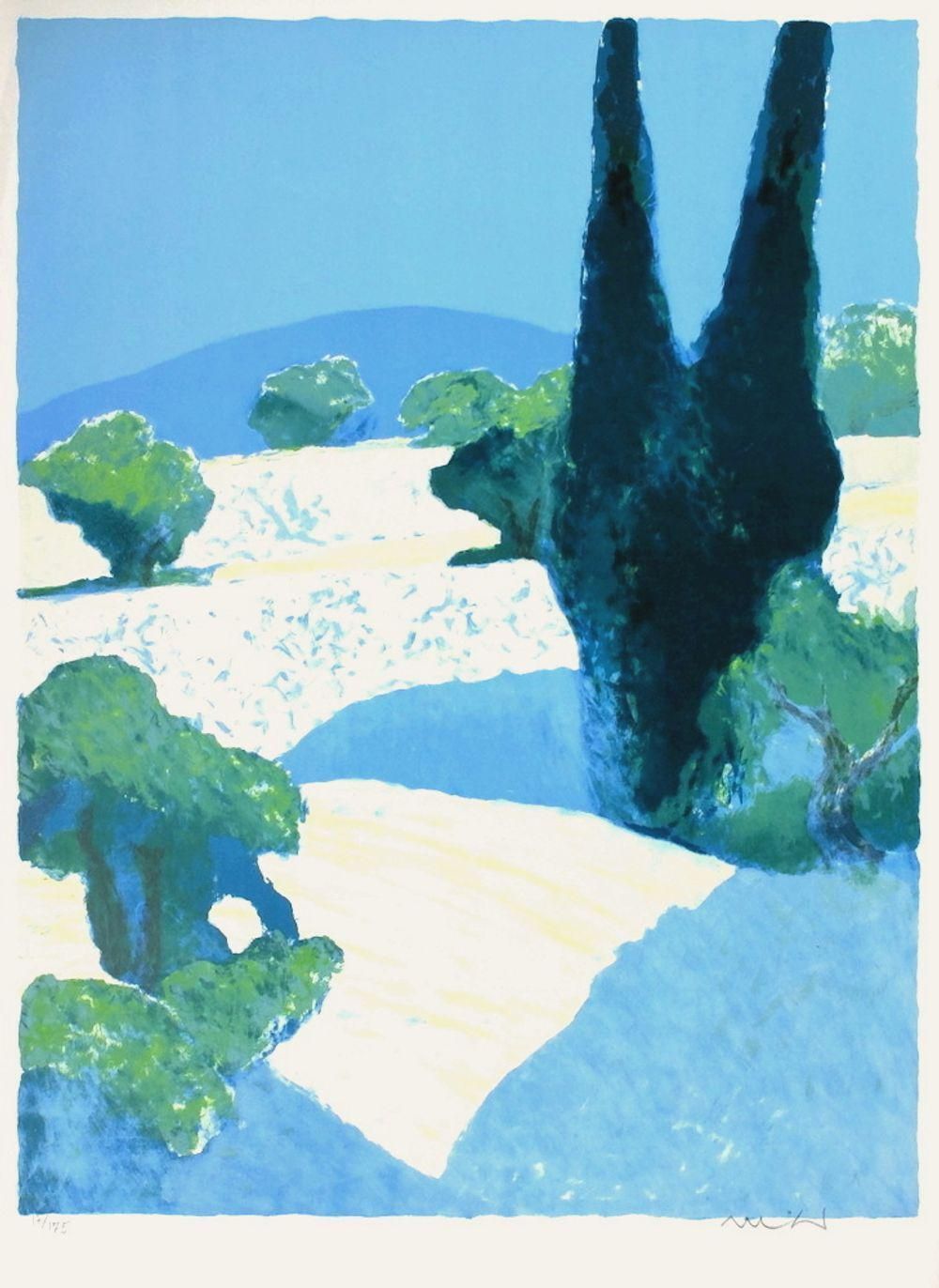 1985 Roger Muhl Le Cyprès Lithograph photo furniture