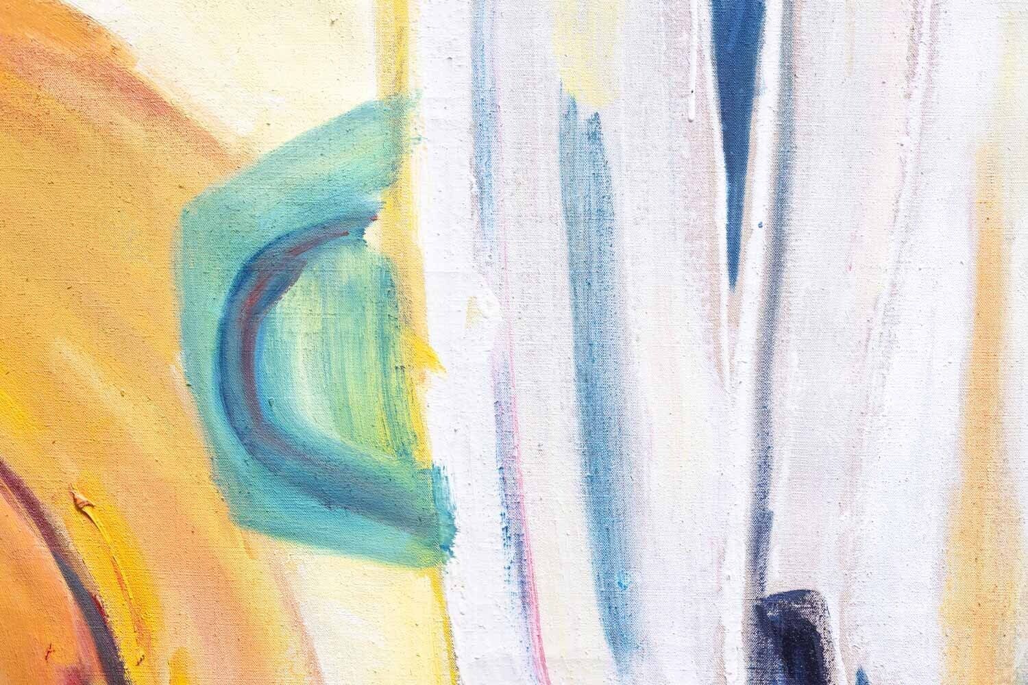 André Klumb For Maison Jansen. Oil On Canvas. 1970s. photo vintage