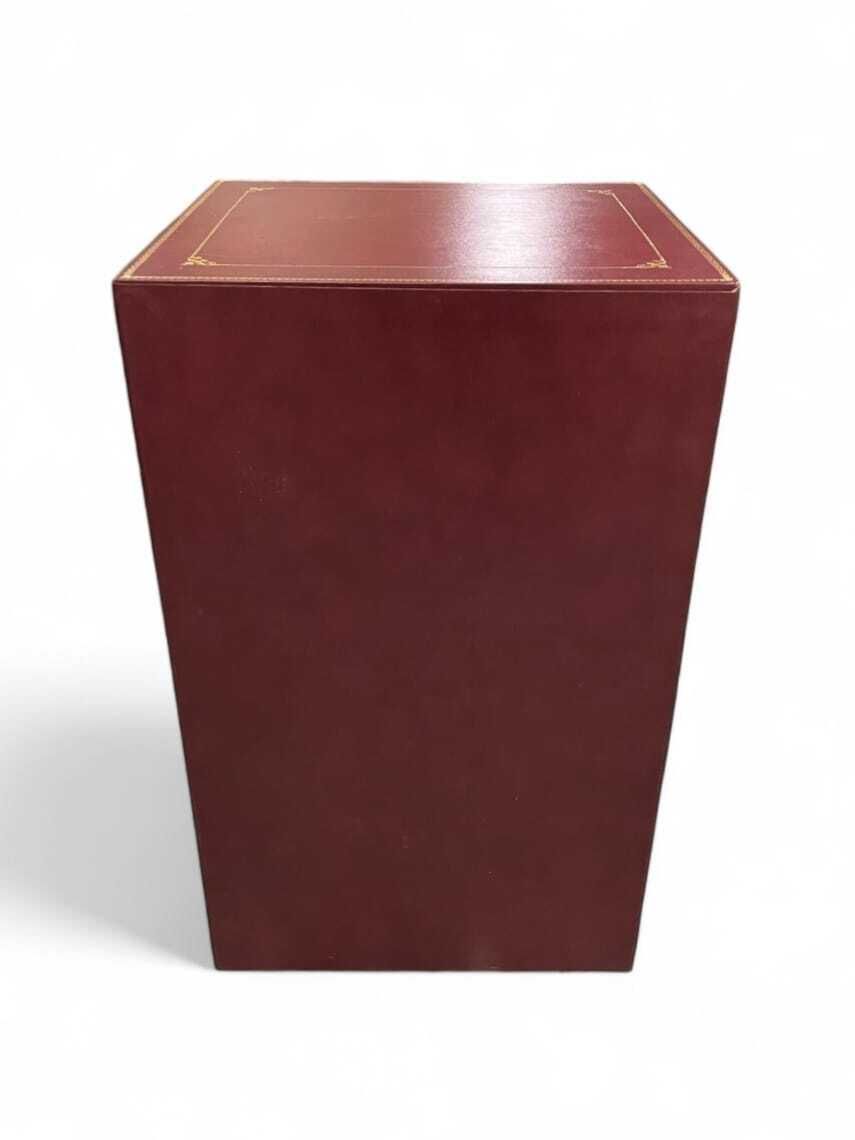 Small Storage Unit Covered In Shingle Leather, Circa 1970 photo vinterior