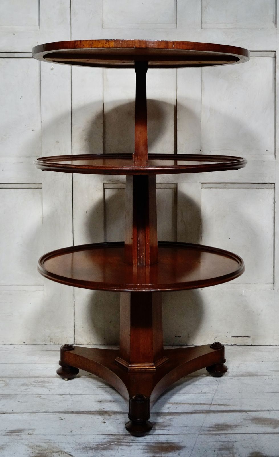 Georgian Mahogany Metamorphic 3 Tier Dumb Waiter photo vintage
