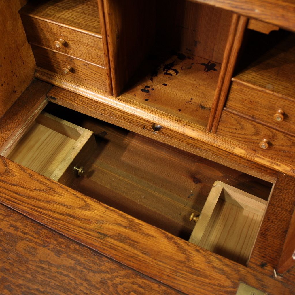 20th Century Dutch Oak Bureau photo Furniture