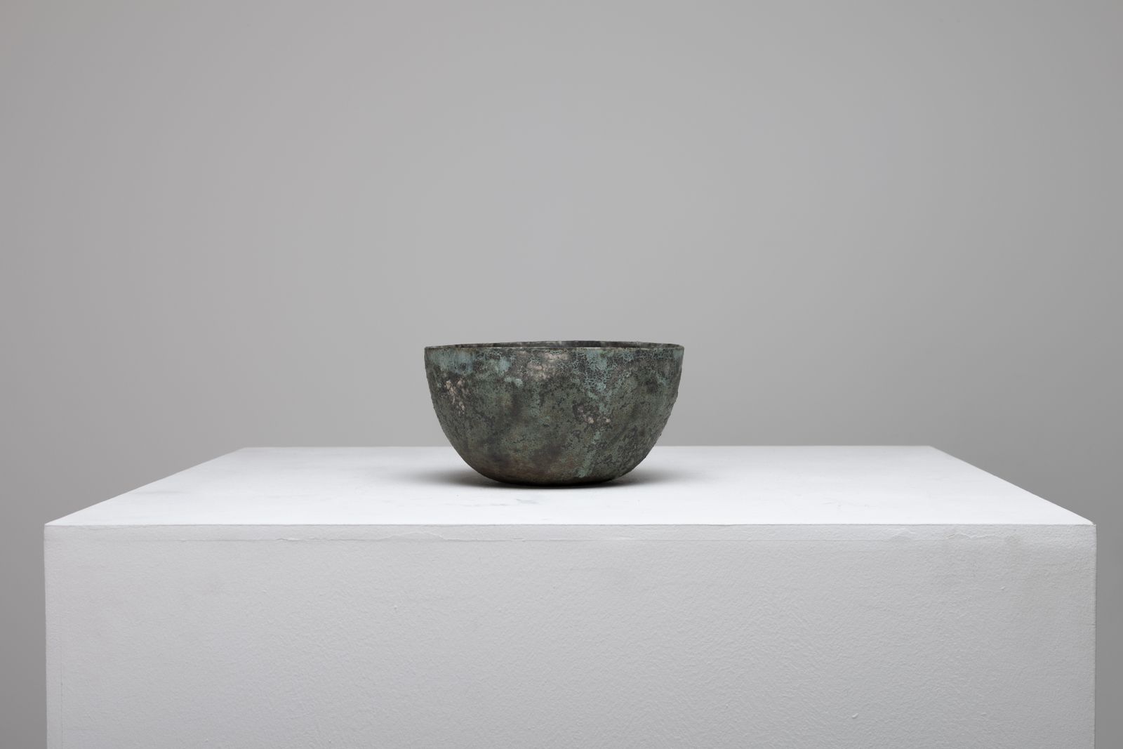 Paul Philp Green Bowl   Stoneware Sculptural Vessel photo furniture