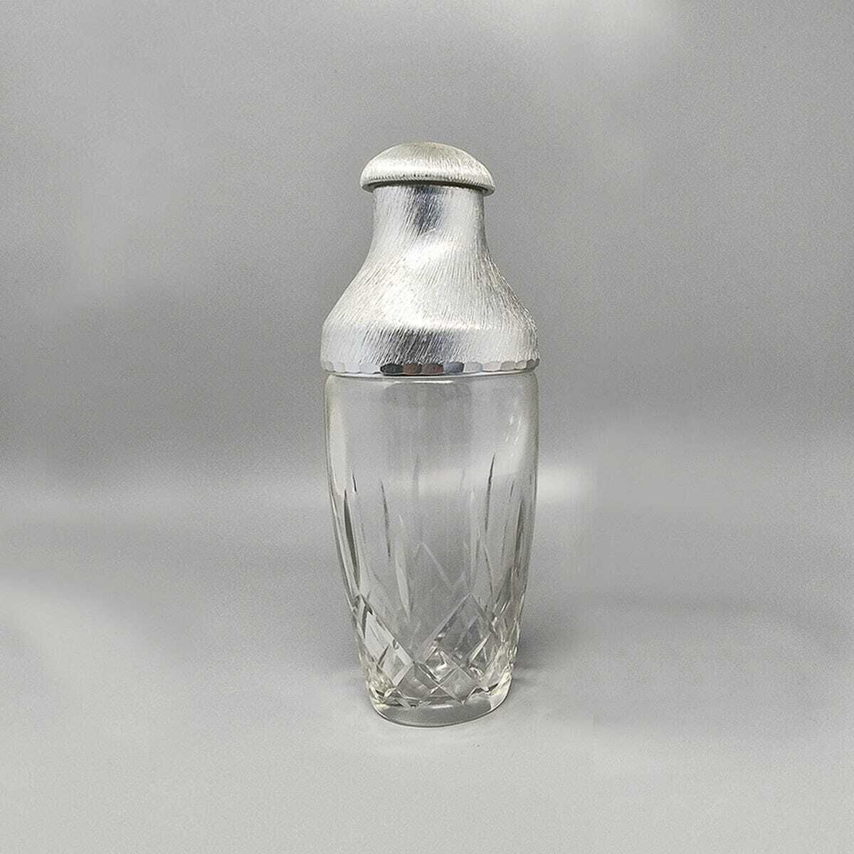 1960s Gorgeous Cut Crystal Cocktail Shaker With Ice Bucket By Arir. Made In Italy. photo Home Decor