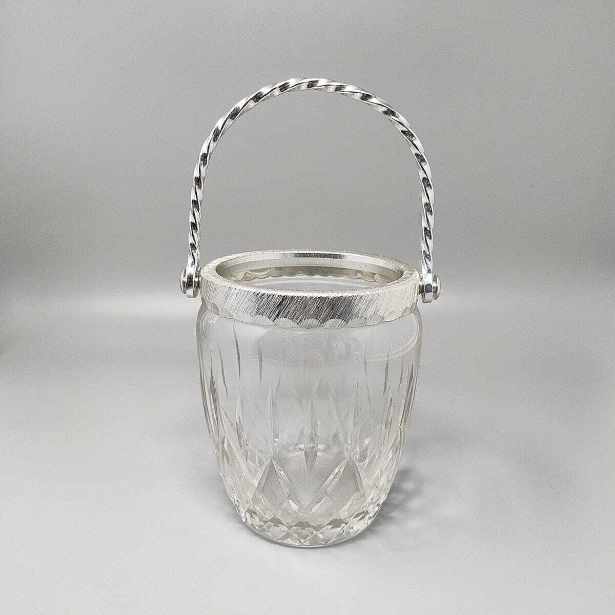1960s Gorgeous Cut Crystal Cocktail Shaker With Ice Bucket By Arir. Made In Italy. photo buy