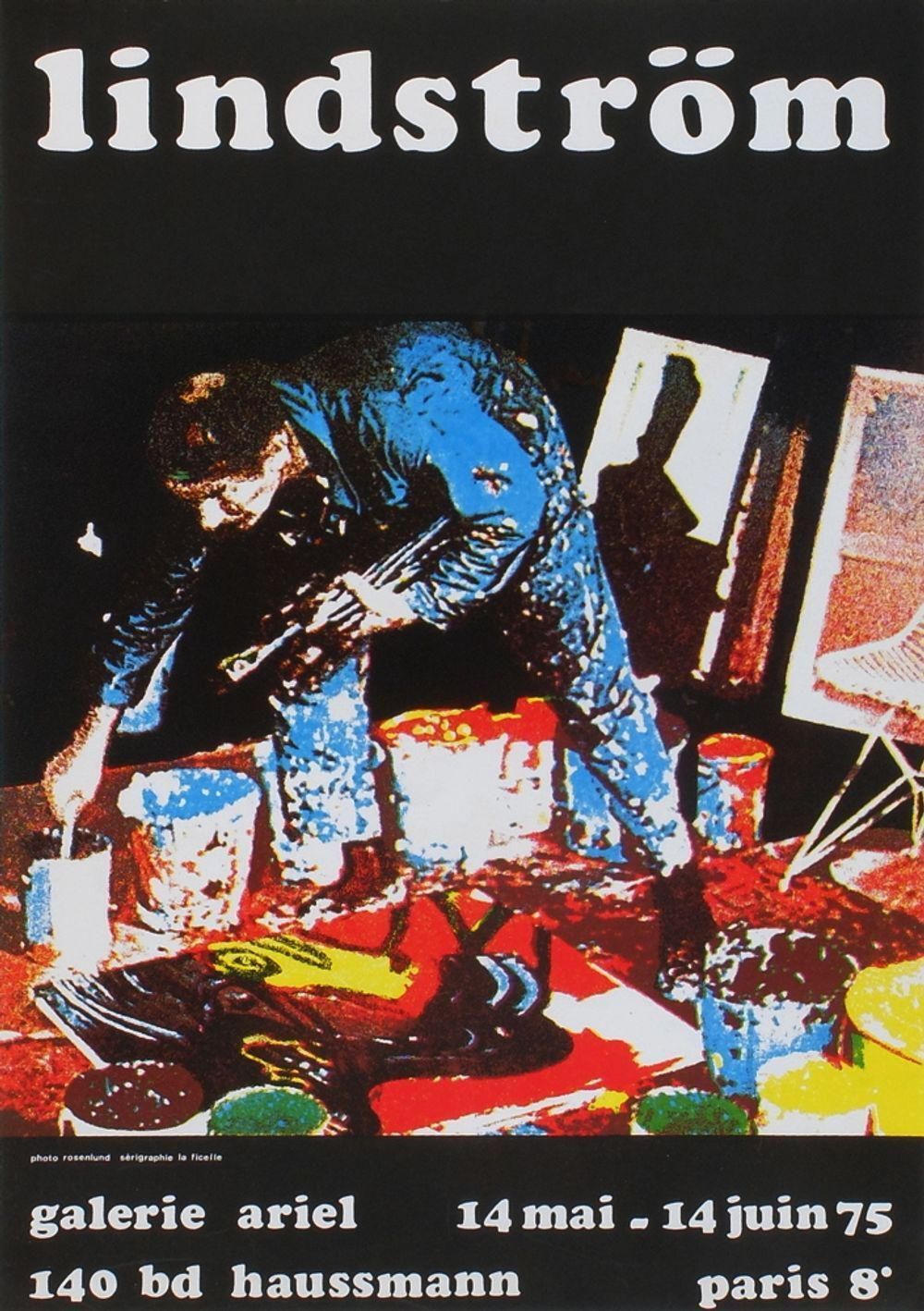 1975 Bengt Lindstrom Galerie Ariel Poster photo furniture