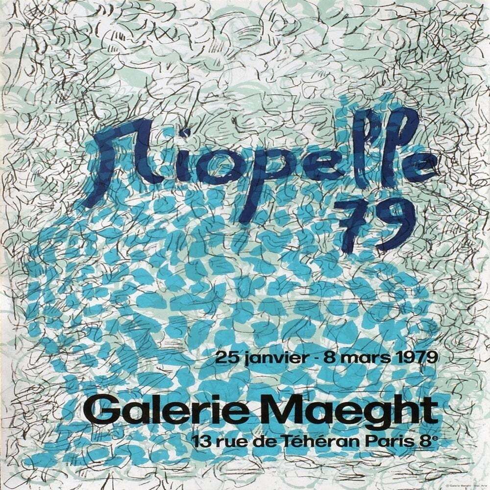 1979 Jean Paul Riopelle Galerie Maeght Exhibition Lithograph Poster photo furniture