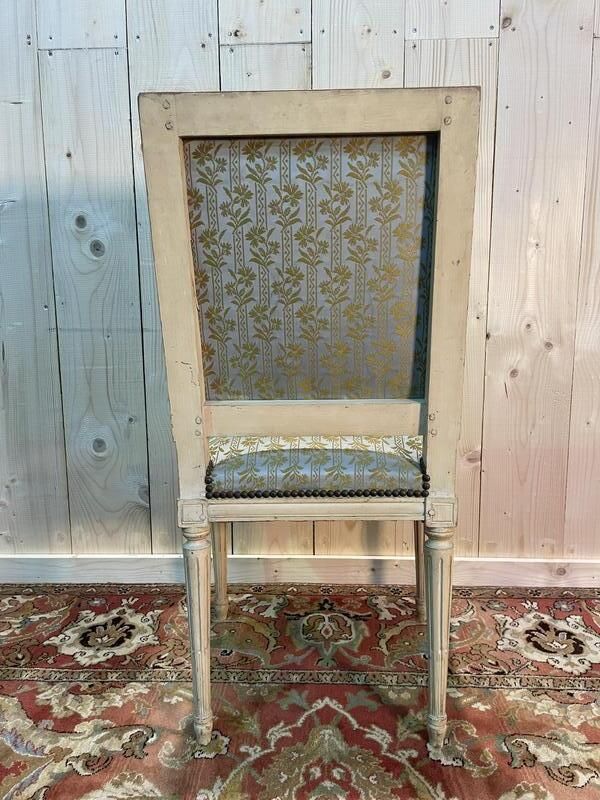 Suite De 6 Chaises Louis XVI. Rechampi Beige photo vintage