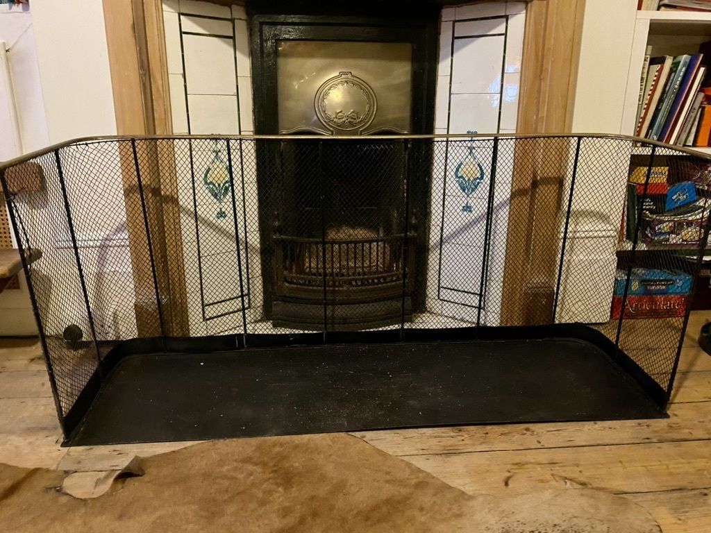 Enormous Victorian Nursery Fire Guard With Brass Rail Final Price Reduction Offer Ends 11th March photo for sale