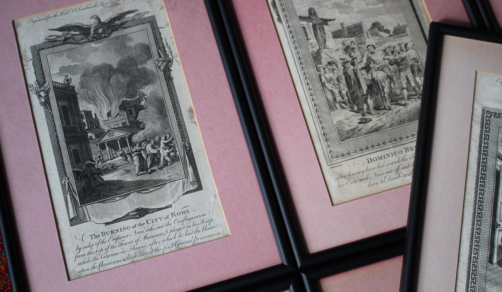 19th Century Framed Engravings From The New Book Of Martyrs By Henry Southwell photo Art