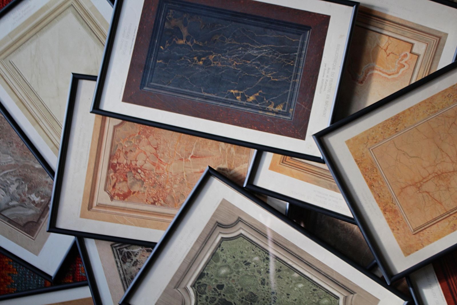 25 Chromolithograph Plates "New Models Of Wood & Marble" By Eugène Berthelon photo for sale