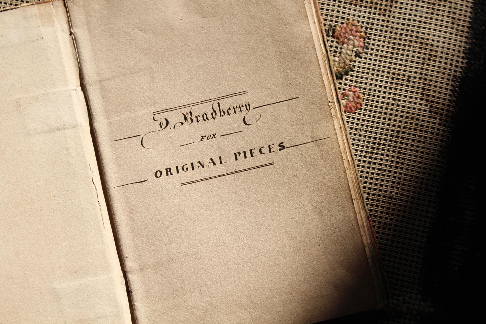 Original Poems, Stories, Tales & Death “D.Bradbury For Original Pieces” 1830 photo furniture