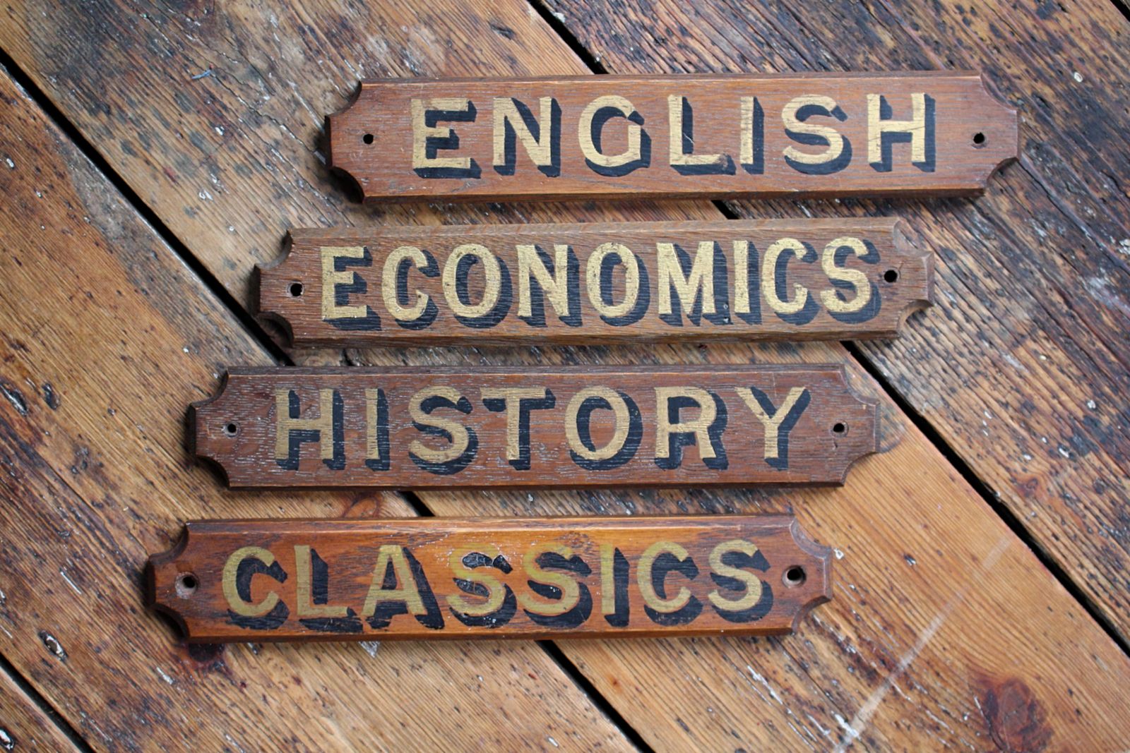 Art Early 20th C School Classroom Plaques Classics, English, History & Economics photo