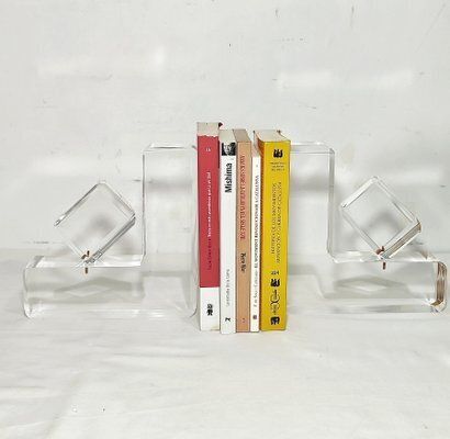 Transparent Methacrylate Book Holder, Spain, 1980s, Set Of 2 photo 446.0