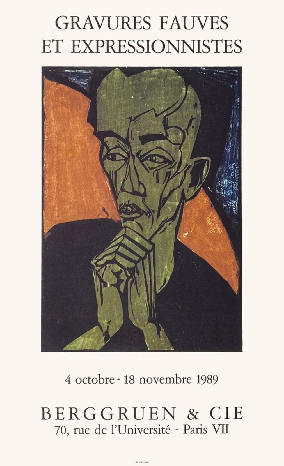 1989 Emil Nolde Berggruen Gallery Exhibition Poster