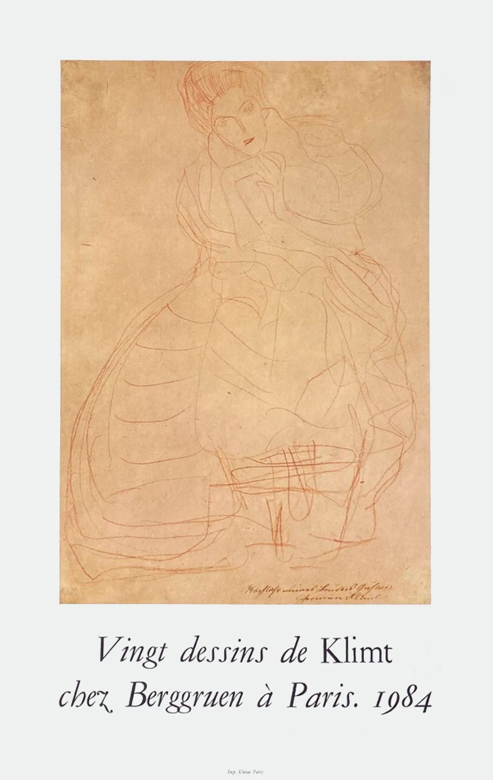 1984 Gustav Klimt Berggruen Gallery tentoonstellingsposter