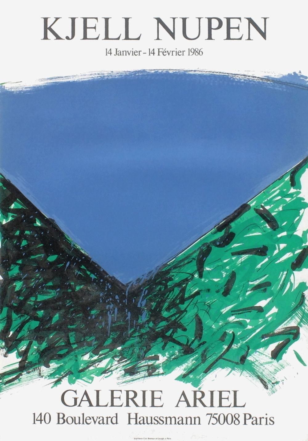 1986 Kjell Nupen Ariel Gallery Poster photo furniture