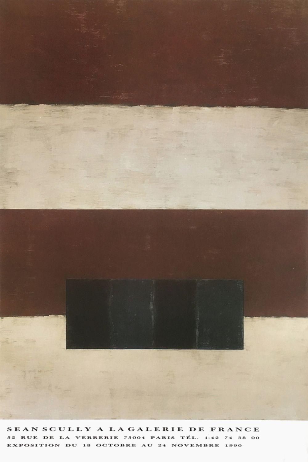 1990 Sean Scully Galerie De France Exhibition Poster
