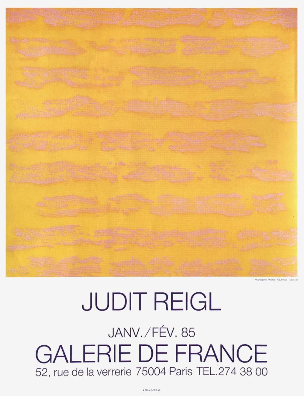 1985 Judit Reigl Galerie De France Poster photo furniture