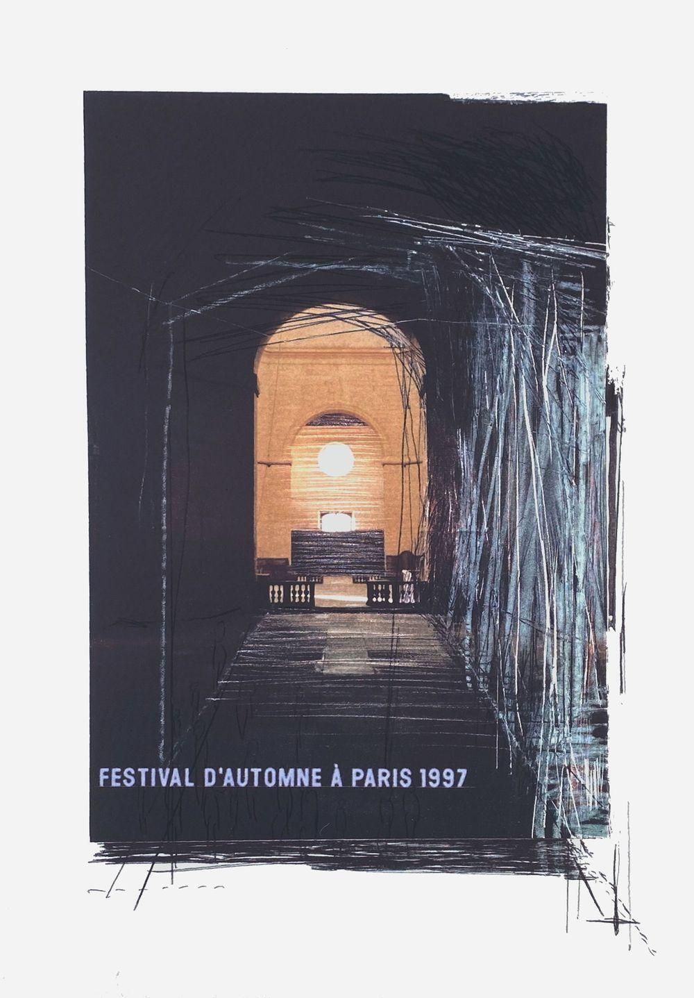 1997 Tadashi Kawamata Festival D'automne Screen Print Poster photo furniture