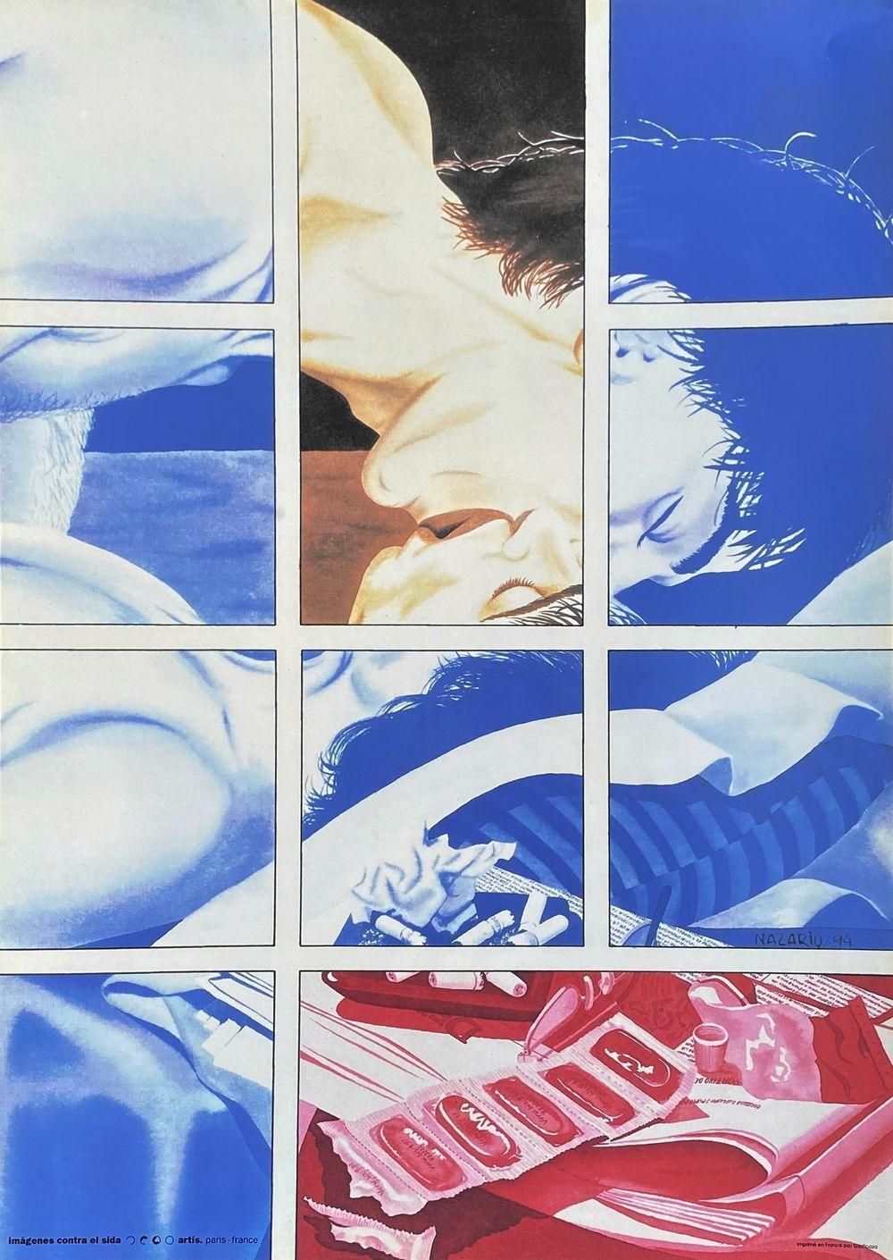 1994 Israël Nazario Kiss Screen Print Poster photo furniture