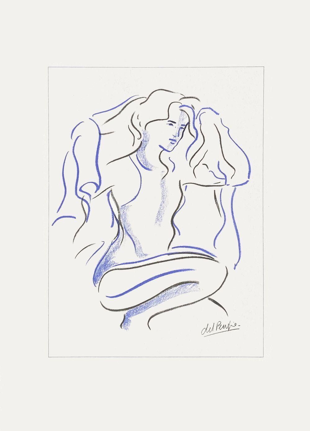 Woman In Towel 1990s Screen Print