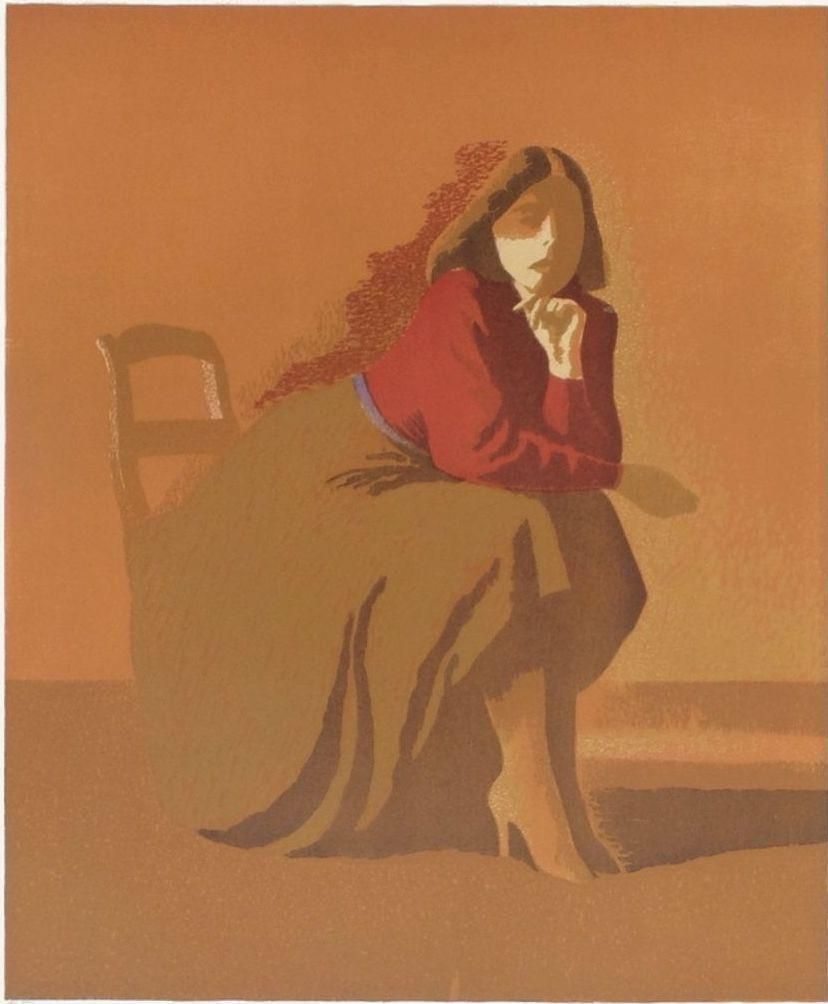1980s Gilles Sacksick, La Belle Roumaine, Lithograph photo furniture