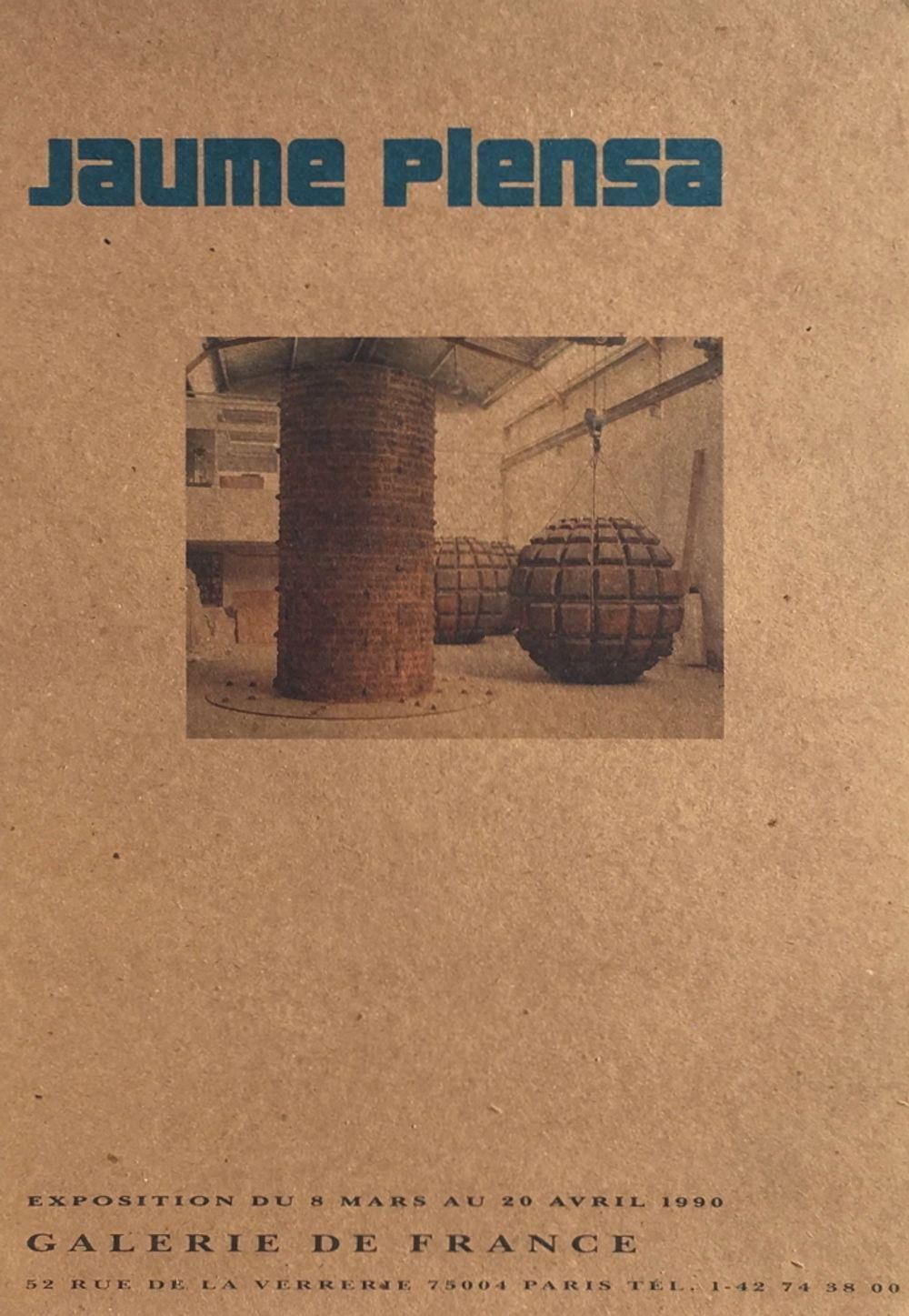 1990 Jaume Plensa Galerie De France Poster