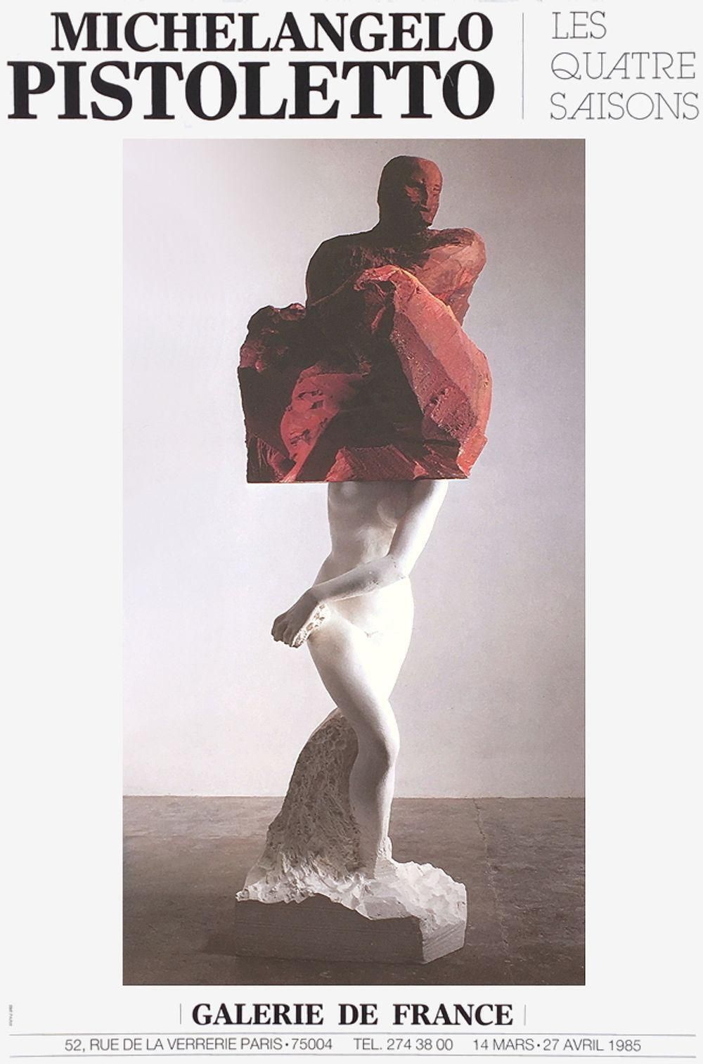 1985 Pistoletto Galerie De France Poster photo for sale
