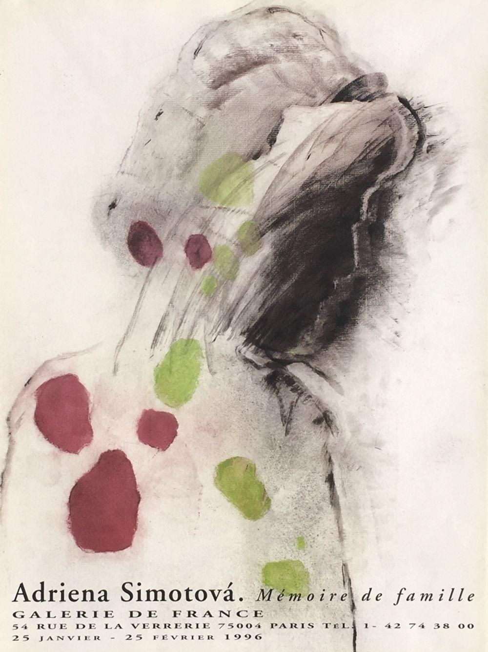 1996 Adriena Simotova Galerie De France Exhibition Poster