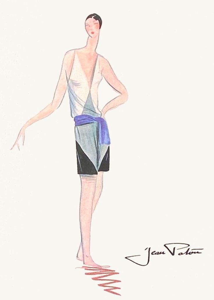 1990s Fashion Drawing II Screenprint By Jean Patou photo furniture