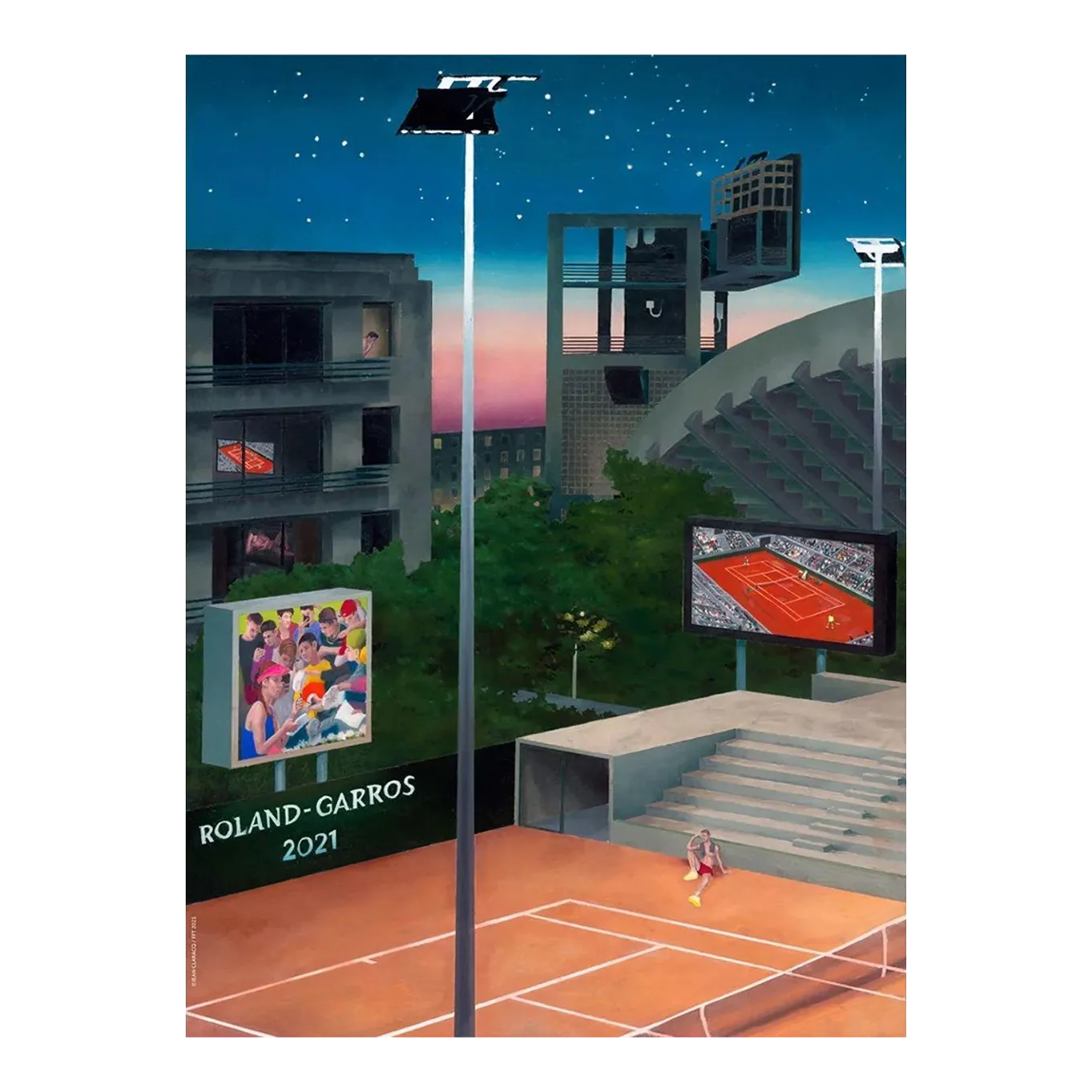 2021 Roland Garros Poster By Jean Claracq