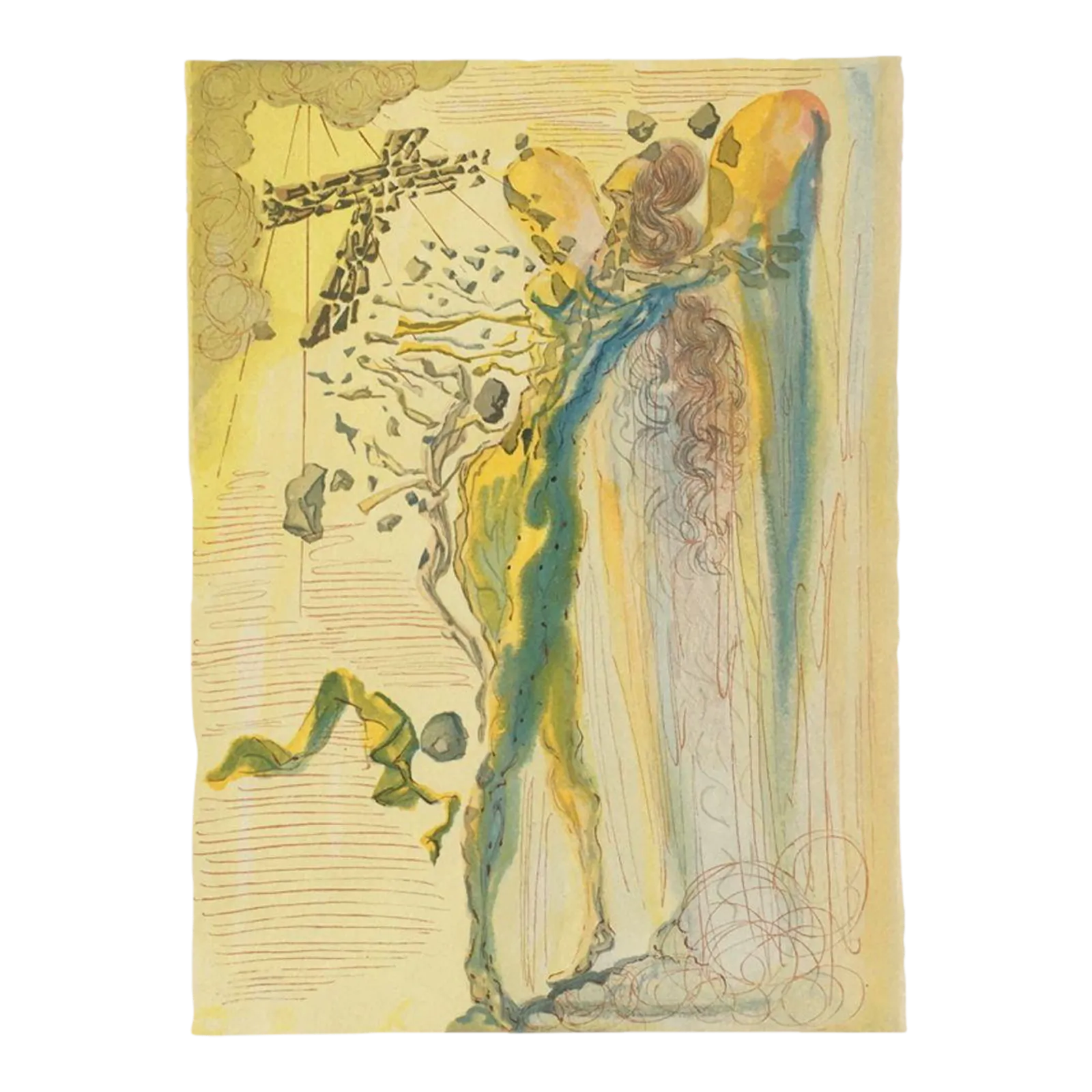 1960 Salvador Dali The Divine Comedy Woodcut, L'éclat Des Corps Glorieux