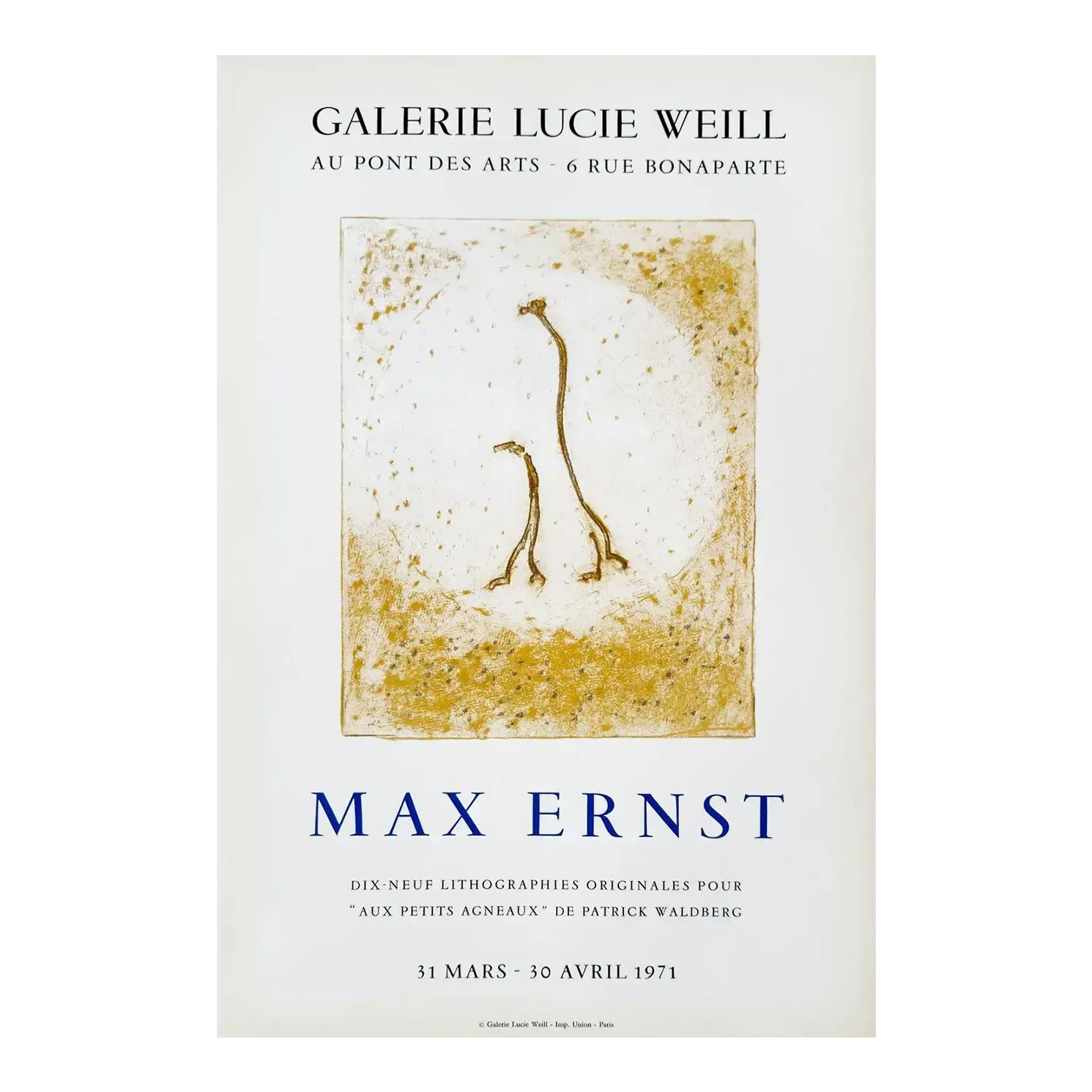 1971 Max Ernst Lucie Weill Gallery Poster