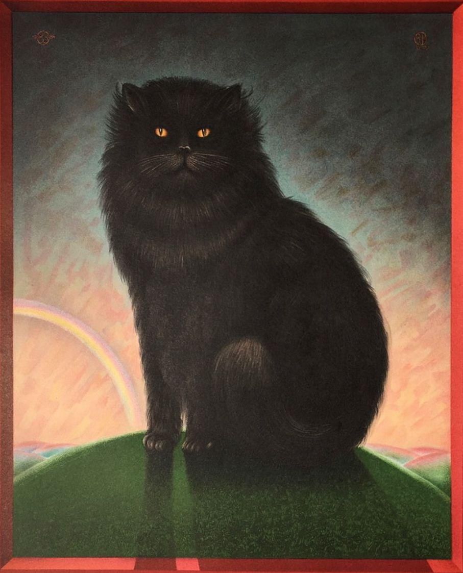 1984 Charles Matton National Feline Association Poster photo furniture