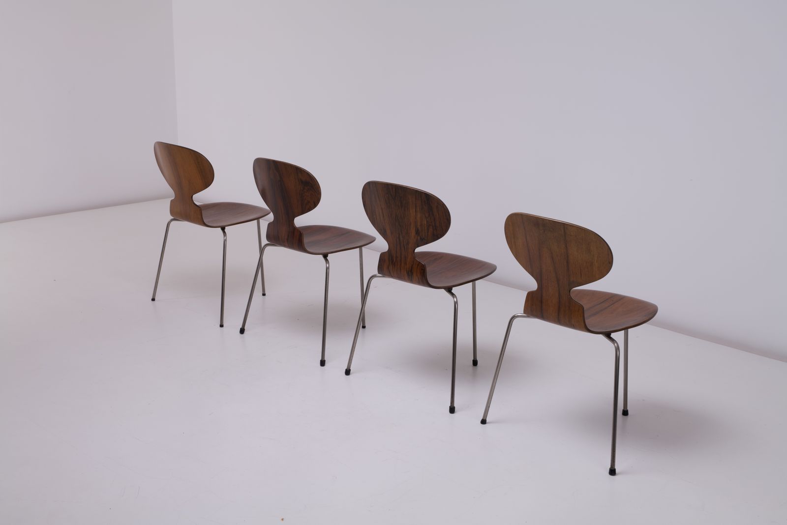 Arne Jacobsen For Fritz Hansen Brazilian Rosewood Suite Four Ant Chairs And Matching Table 1st Edition photo buy